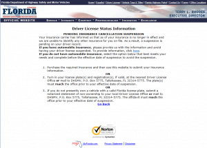 Florida Drivers License Pending Suspension Update Auto Insurance Page